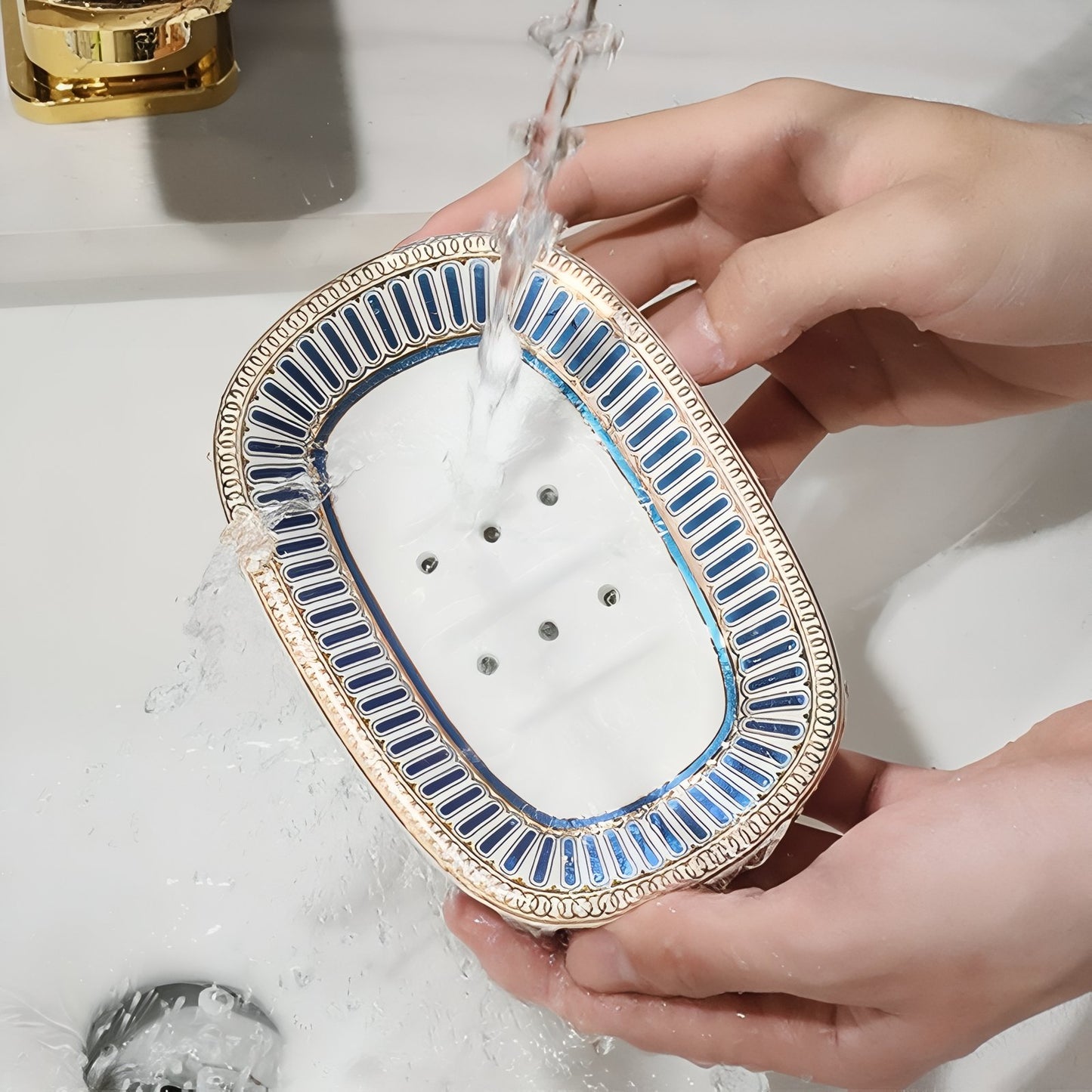 Boîte Porte-Savon En Céramique Décorative