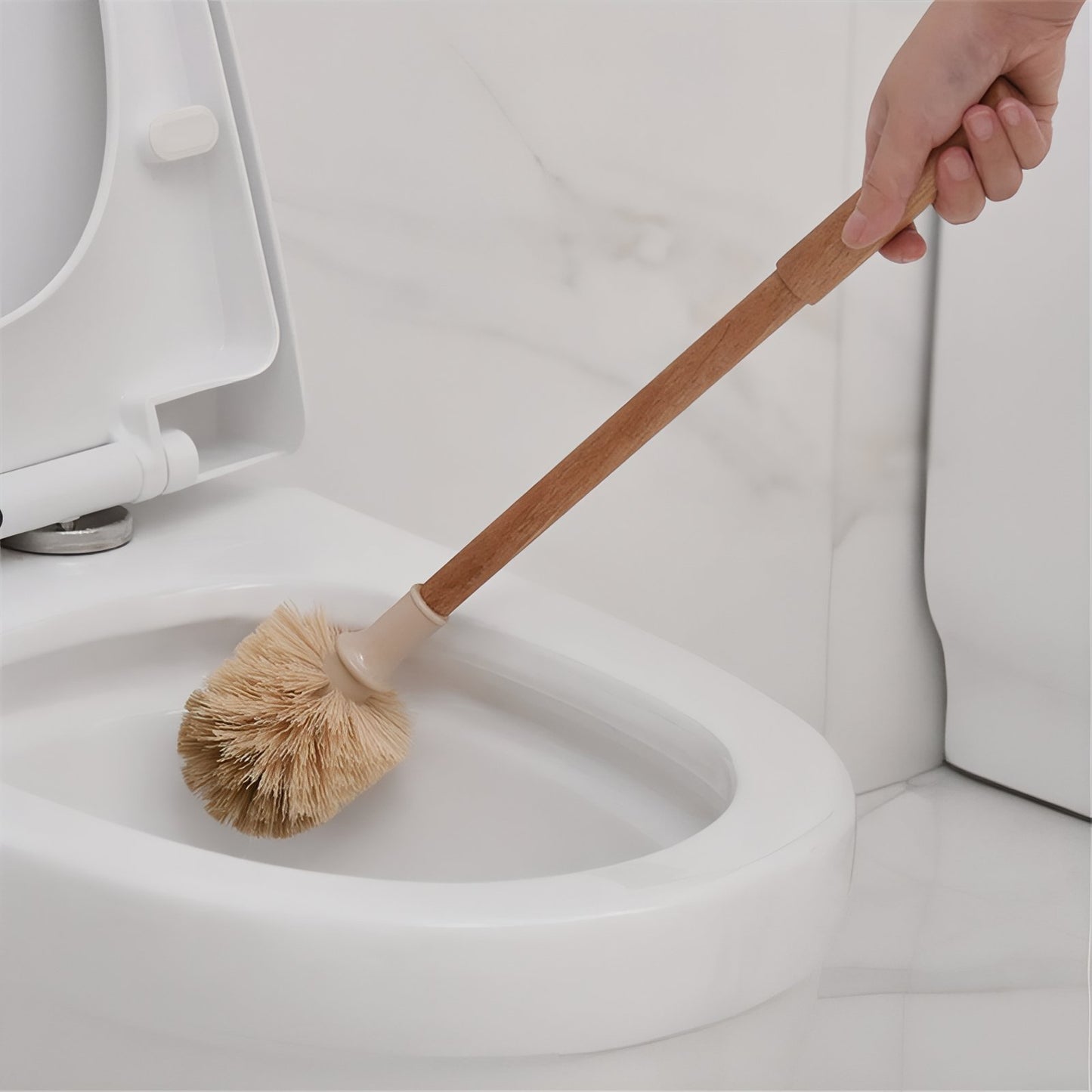 Brosse De Toilette En Bois Avec Fibres Naturelles Écologiques