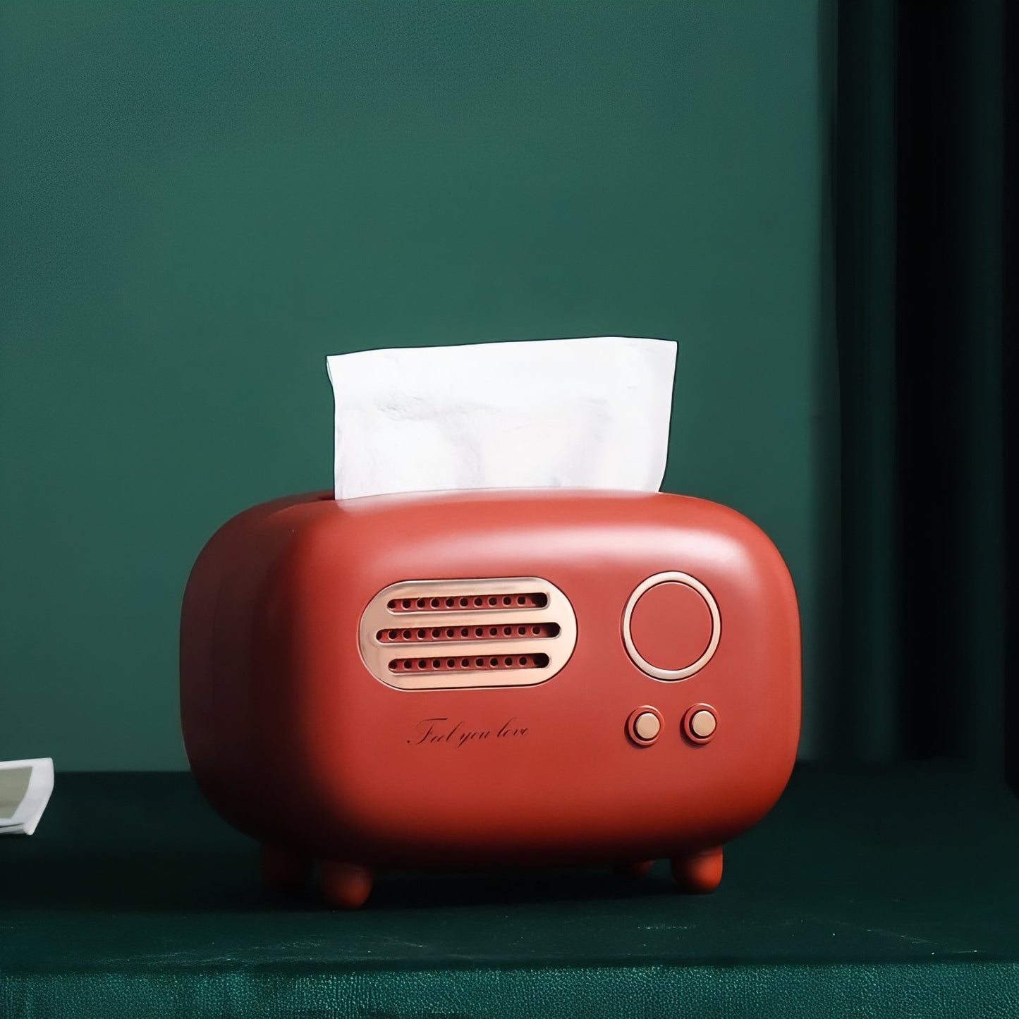 Distributeur De Mouchoirs Rectangulaire Design Rétro Forme Radio