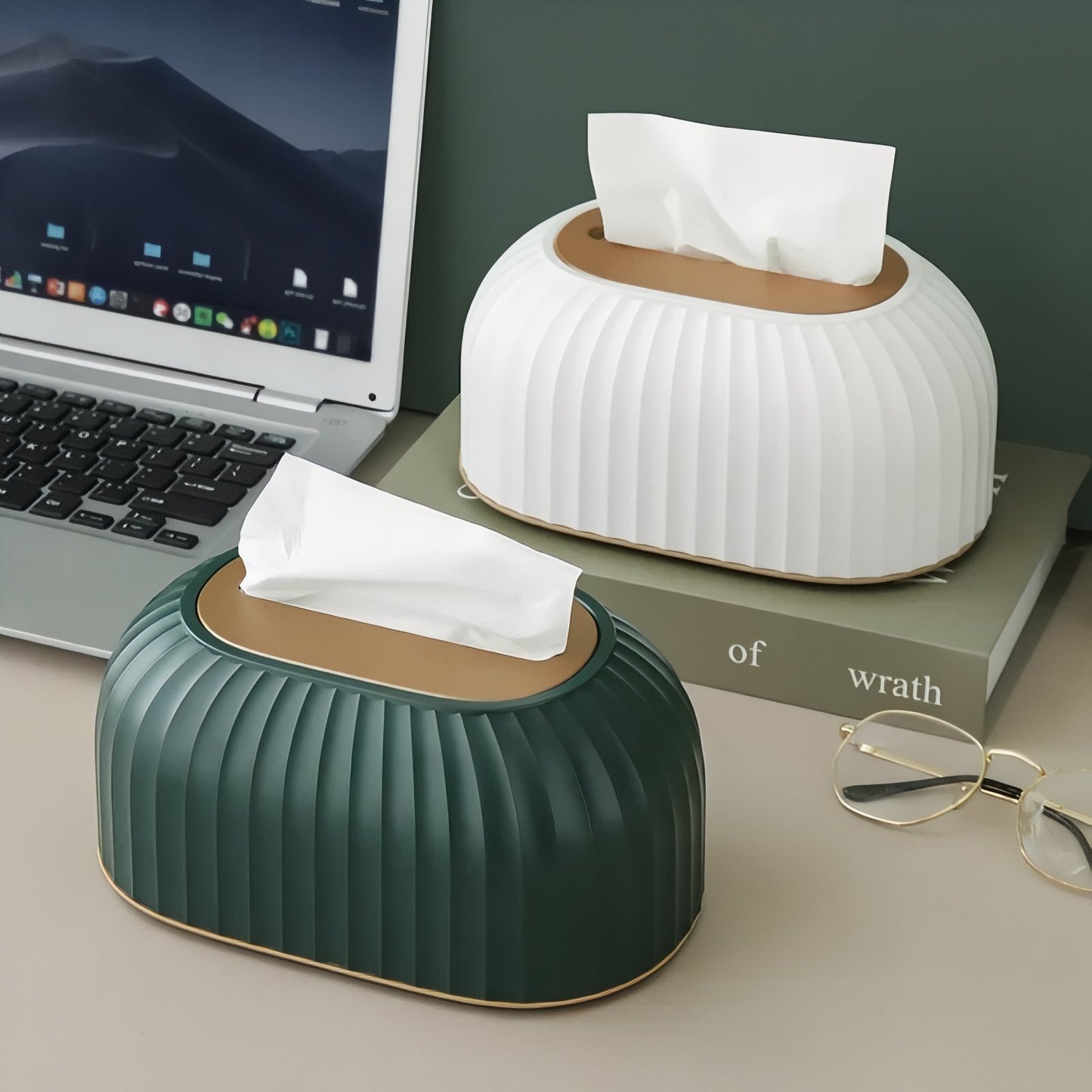 Boîte À Mouchoirs Design Élégant En Plastique Avec Finitions Modernes