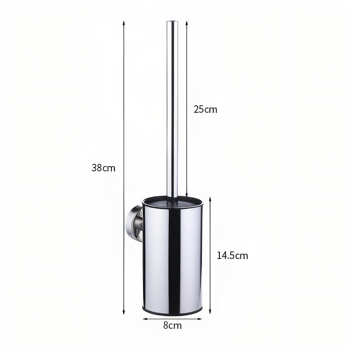 Brosse De Toilette Mural En Acier Inoxydable