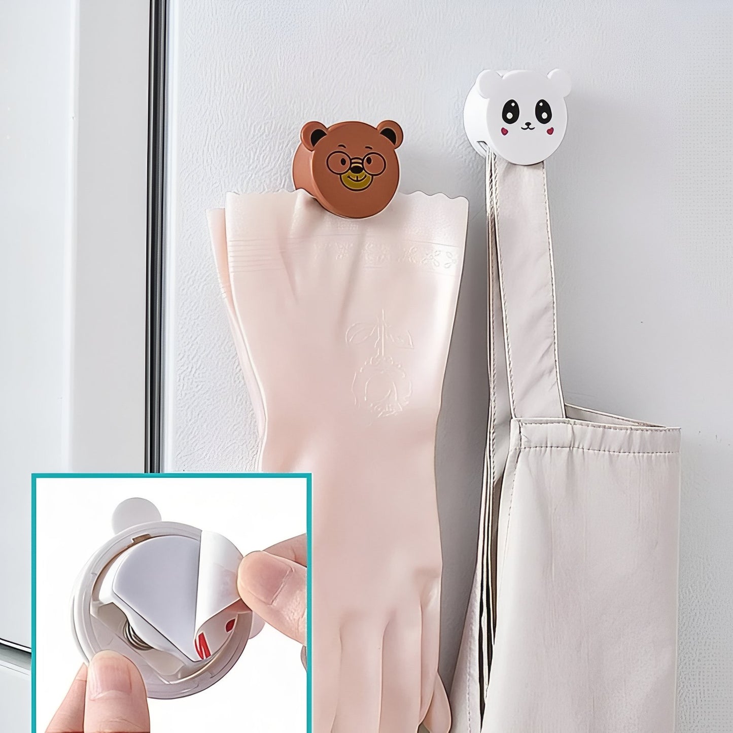 Crochets Muraux Adhésifs Animaux En 3M Pour Serviettes