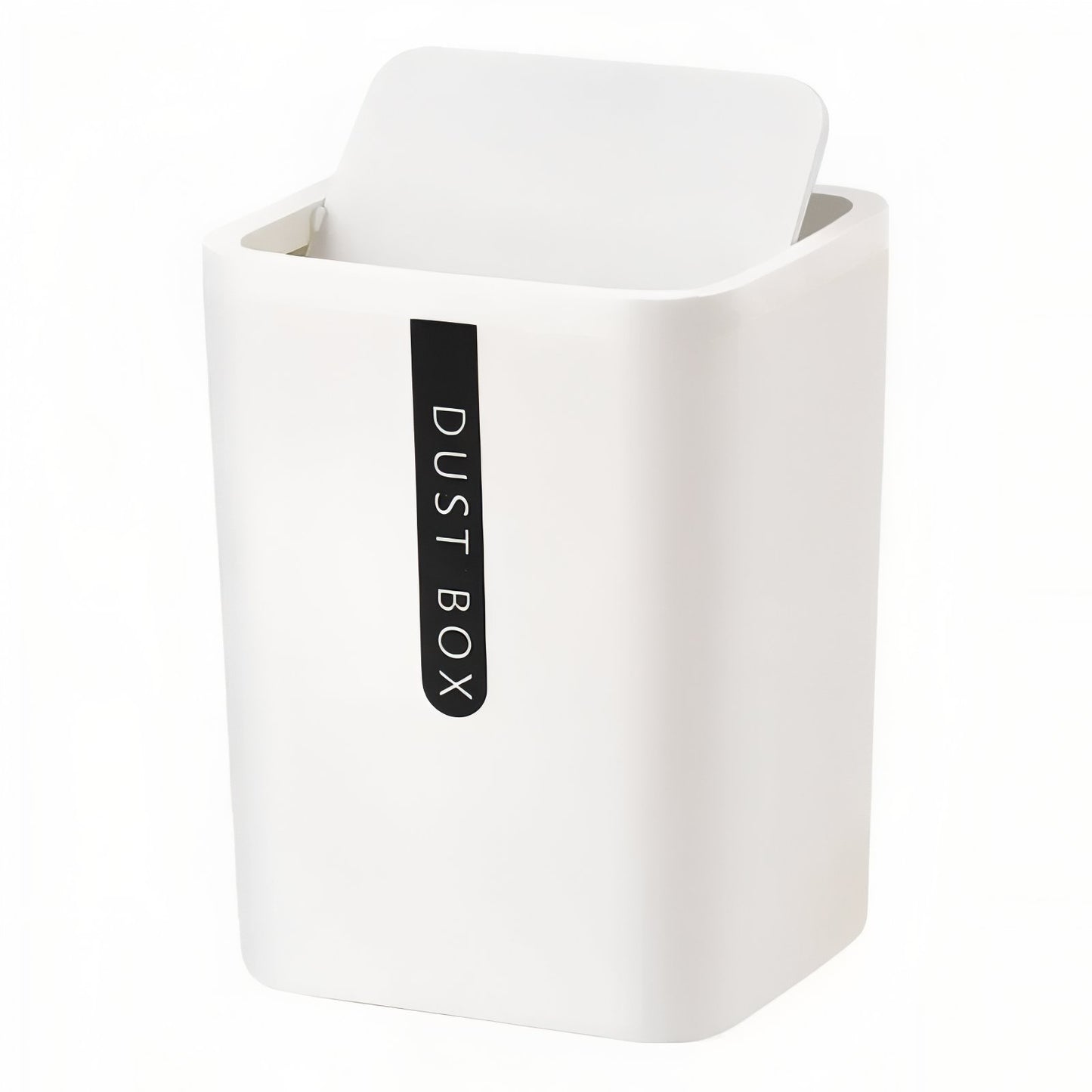 Poubelle Carrée À Couvercle Basculant Pour Salle De Bain Ou Toilette