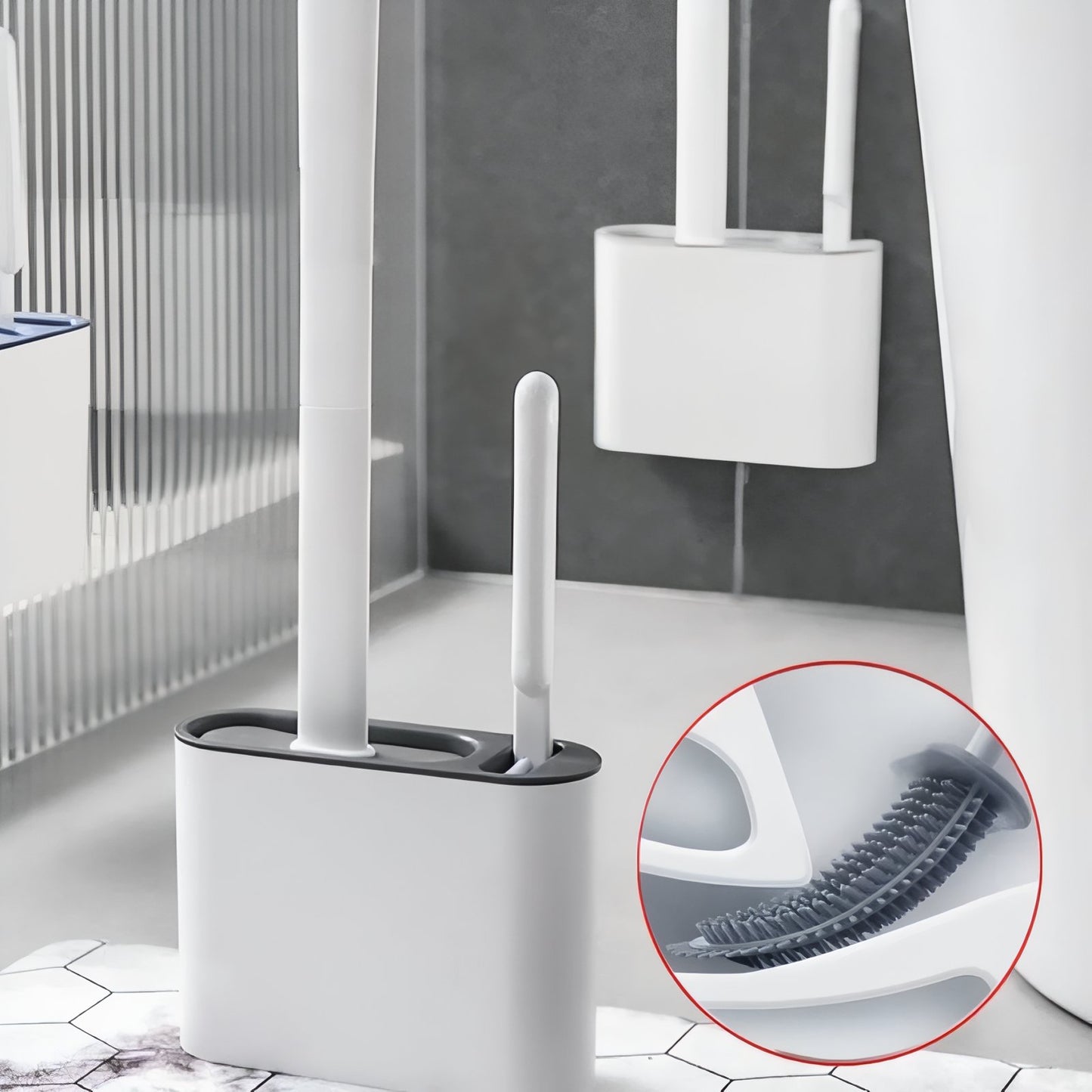 Brosse De Toilette Murale Avec Réservoir Intégré Et Design Minimaliste