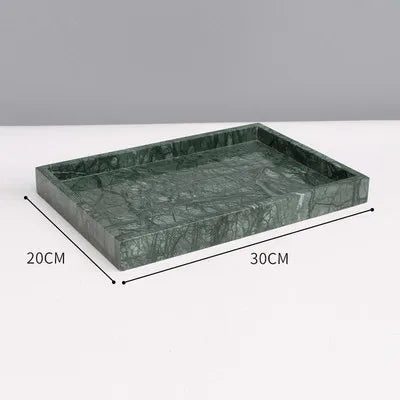 Kit Accessoires Salle de Bain en Marbre Vert