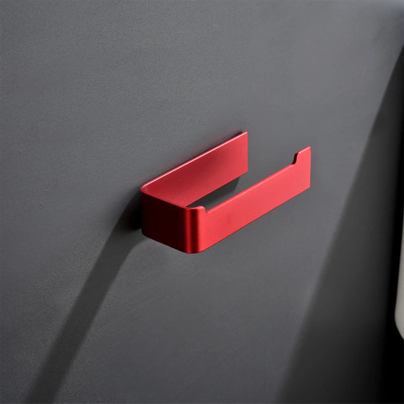 Porte Papier Toilette Rouge En Aluminium