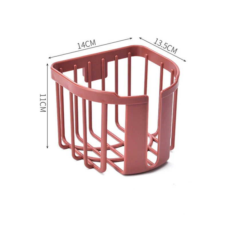 Porte Papier Toilette Panier Mural Coloré En Plastique Adhésif