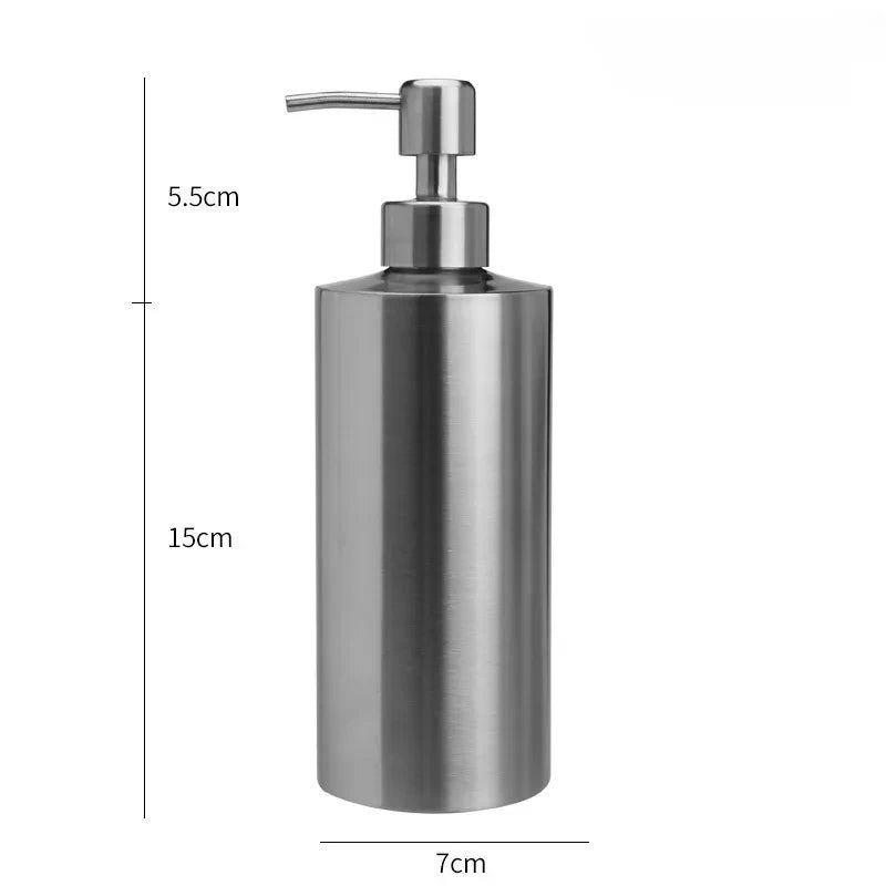 Distributeur De Savon Luxe En Métal Argenté 250ml/350ml/550ml