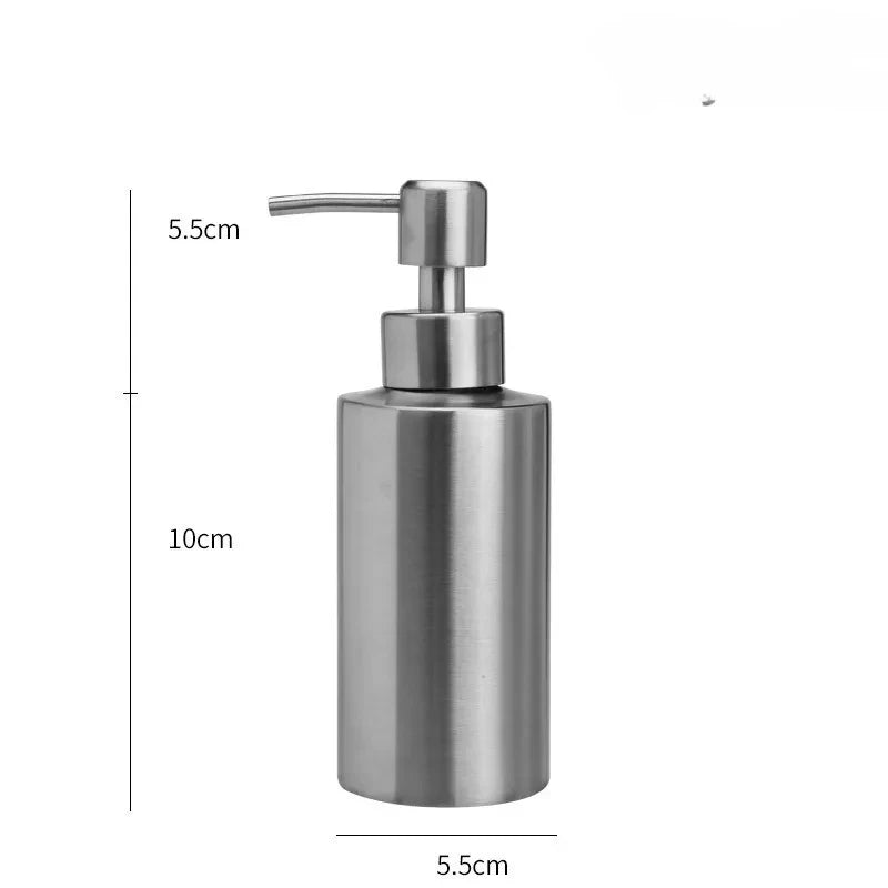 Distributeur De Savon Luxe En Métal Argenté 250ml/350ml/550ml