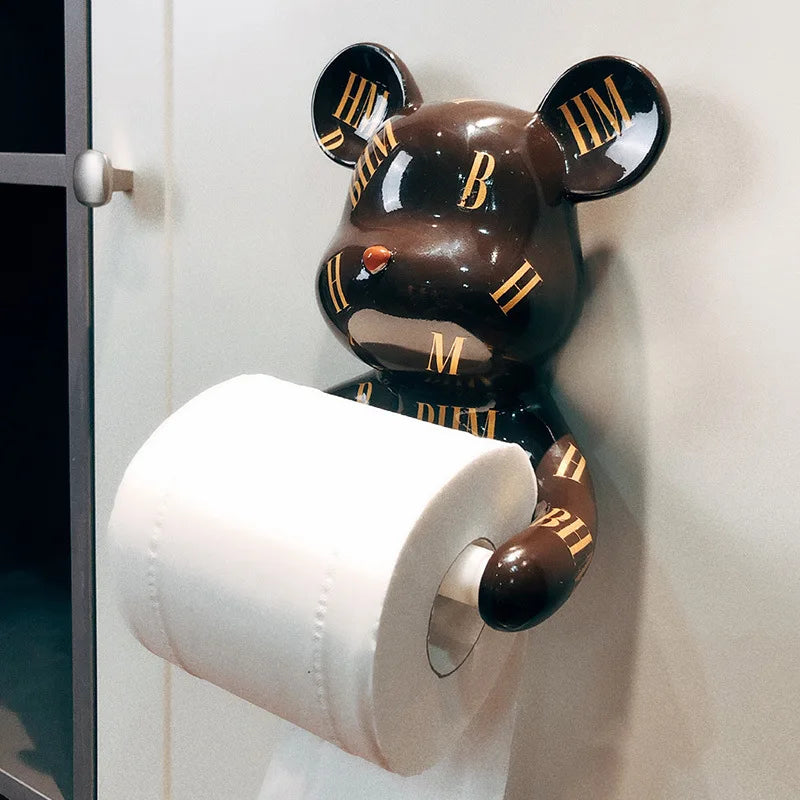 Porte Papier Toilette Original Ours Marron Design