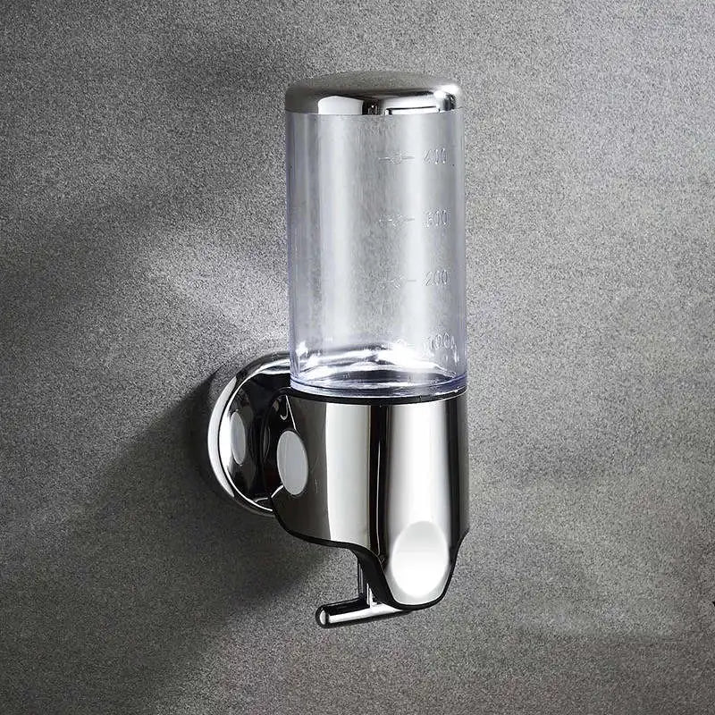 Distributeur De Savon Mural Transparent Avec Finition Dorée
