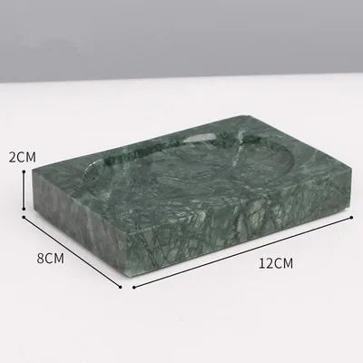 Kit Accessoires Salle de Bain en Marbre Vert