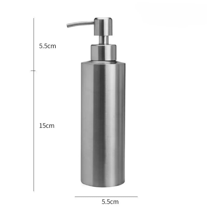 Distributeur De Savon Luxe En Métal Argenté 250ml/350ml/550ml