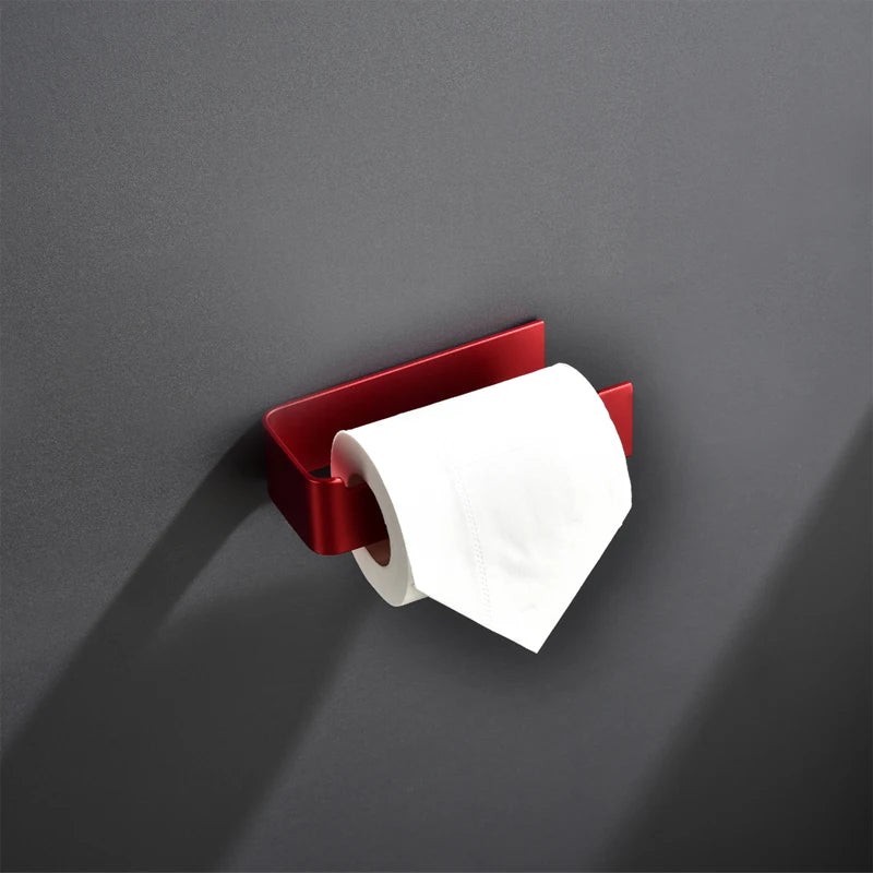 Porte Papier Toilette Rouge En Aluminium