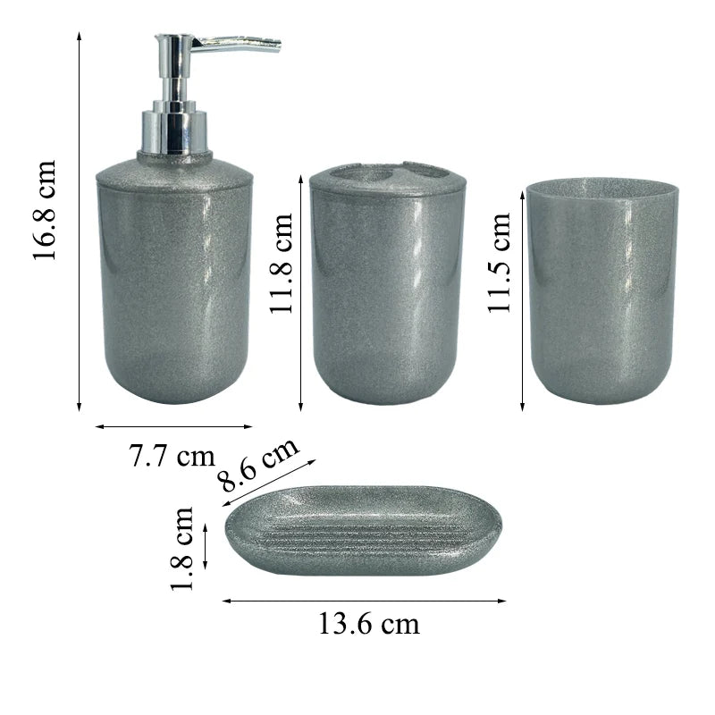 Kit Accessoires Salle de Bain 4 Eléments