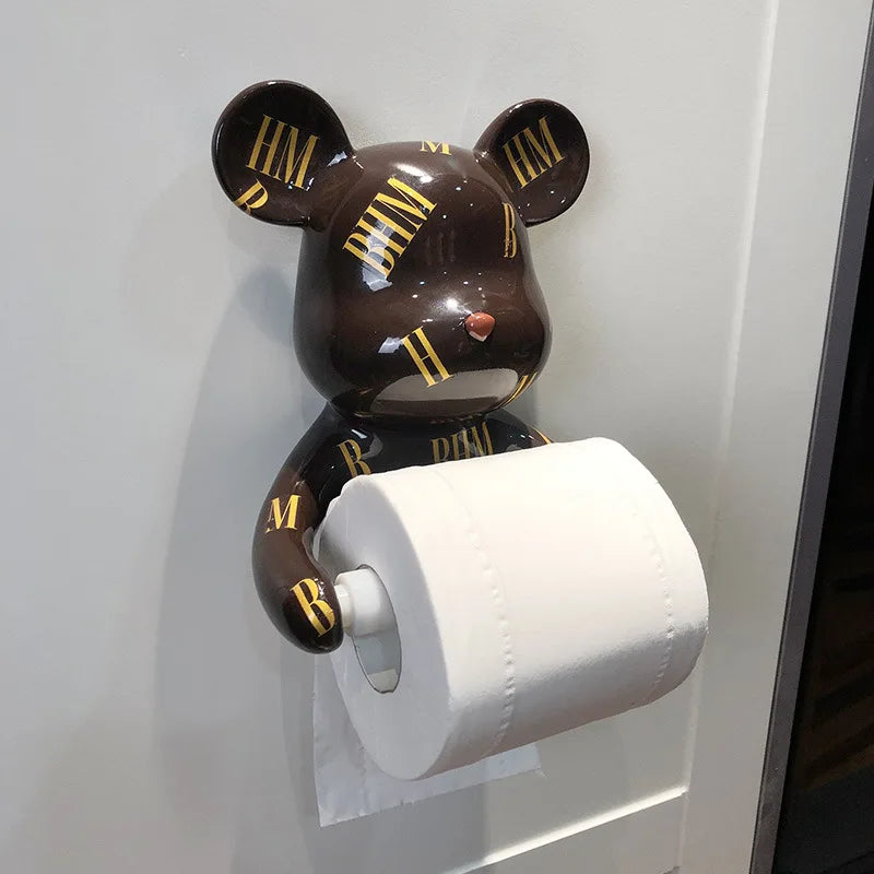 Porte Papier Toilette Original Ours Marron Design