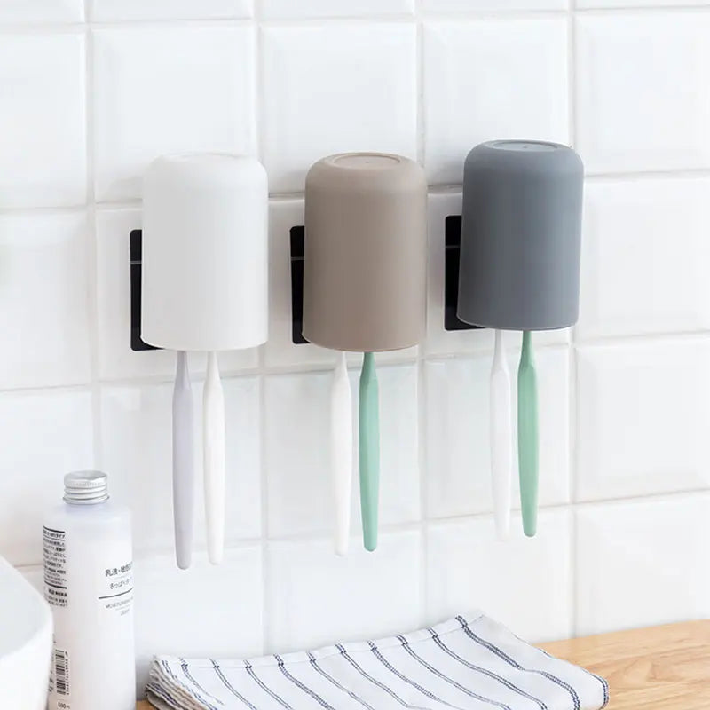 Porte-Brosse À Dents Mural Avec Gobelet Amovible
