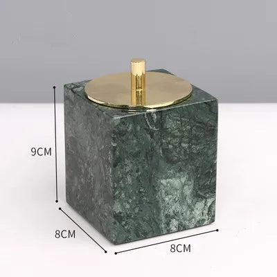 Kit Accessoires Salle de Bain en Marbre Vert