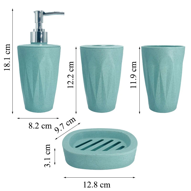 Kit Accessoires De Salle De Bain En Résine Écologique Design Minimaliste