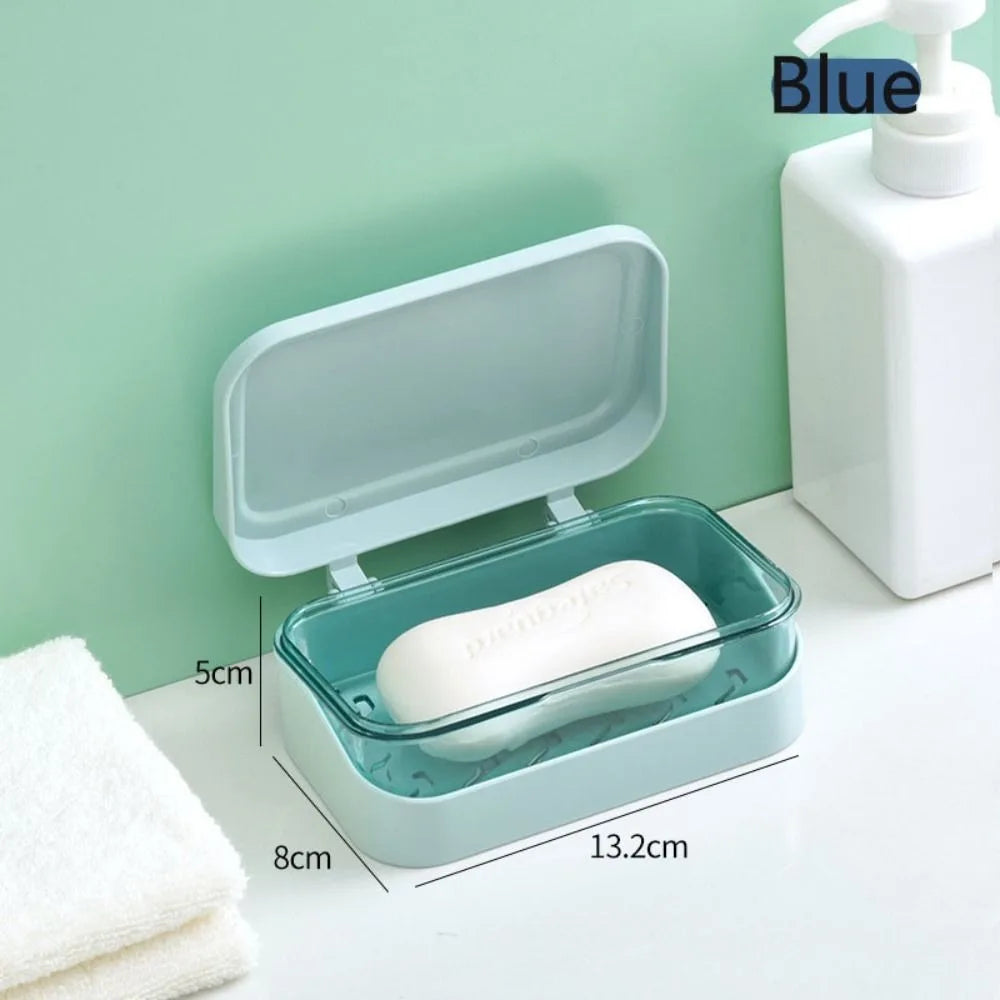 Porte Savon Avec Couvercle Transparent Design Hygiénique