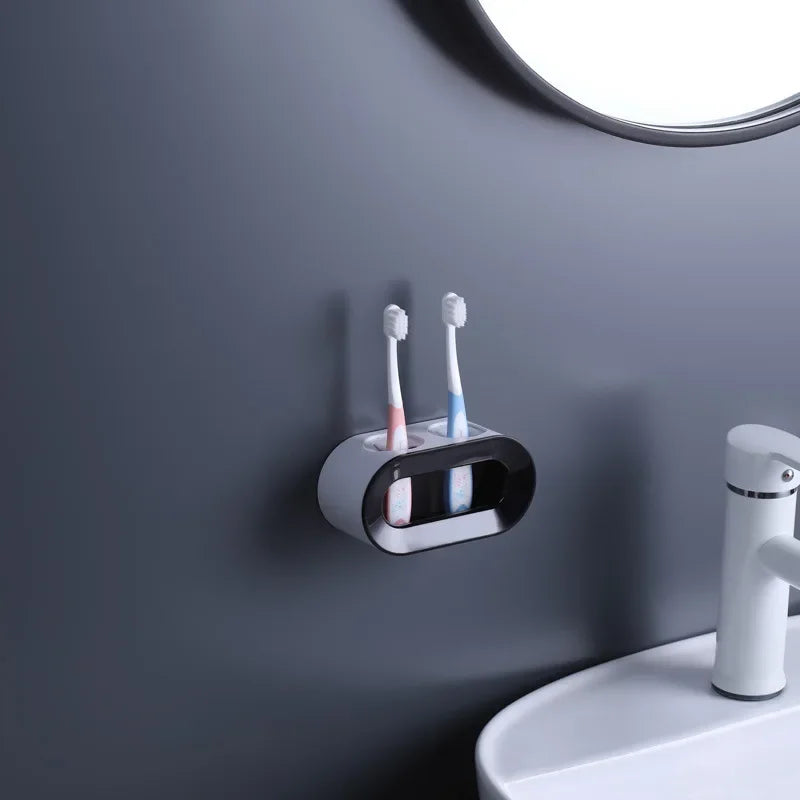 Porte Brosse À Dents Mural Et Dentifrice Design Ovale Moderne