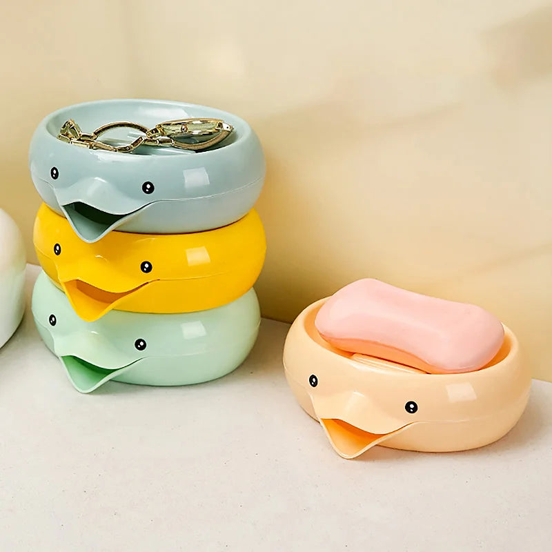 Porte-Savon En Céramique Animalier Design Sourire Avec Drainage