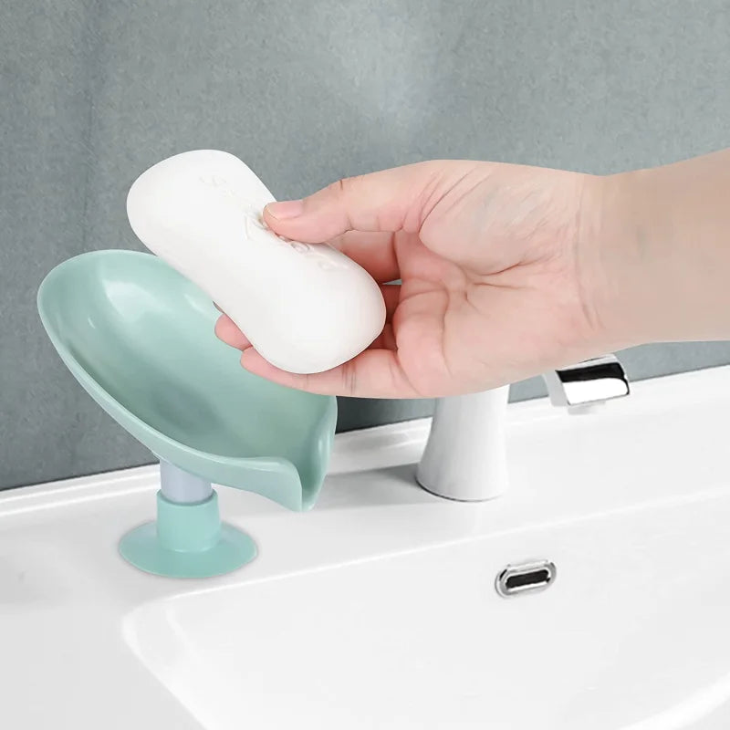 Porte-Savon À Ventouse En Forme De Feuille