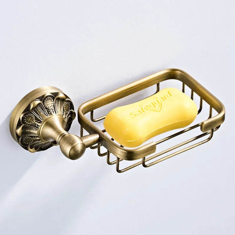 Porte-Savon Mural Vintage En Laiton