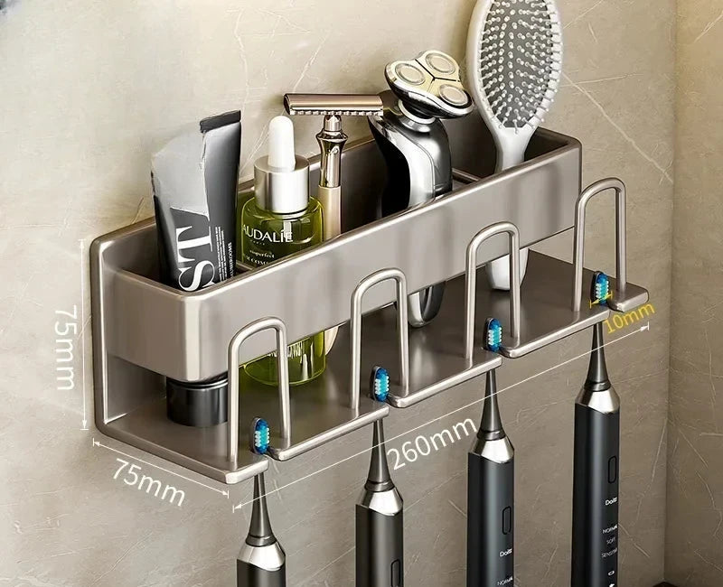 Porte-Brosse À Dents Électrique Mural Multifonction Avec Rangement