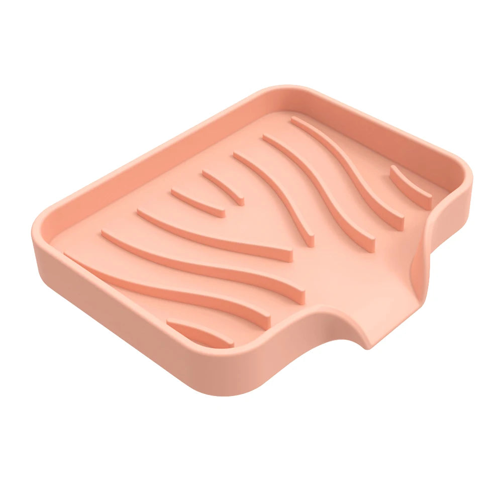 Porte-Savon Antidérapant En Silicone Rainuré