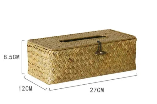 Boîte À Mouchoirs En Rotin Naturel Tressé Et Écologique