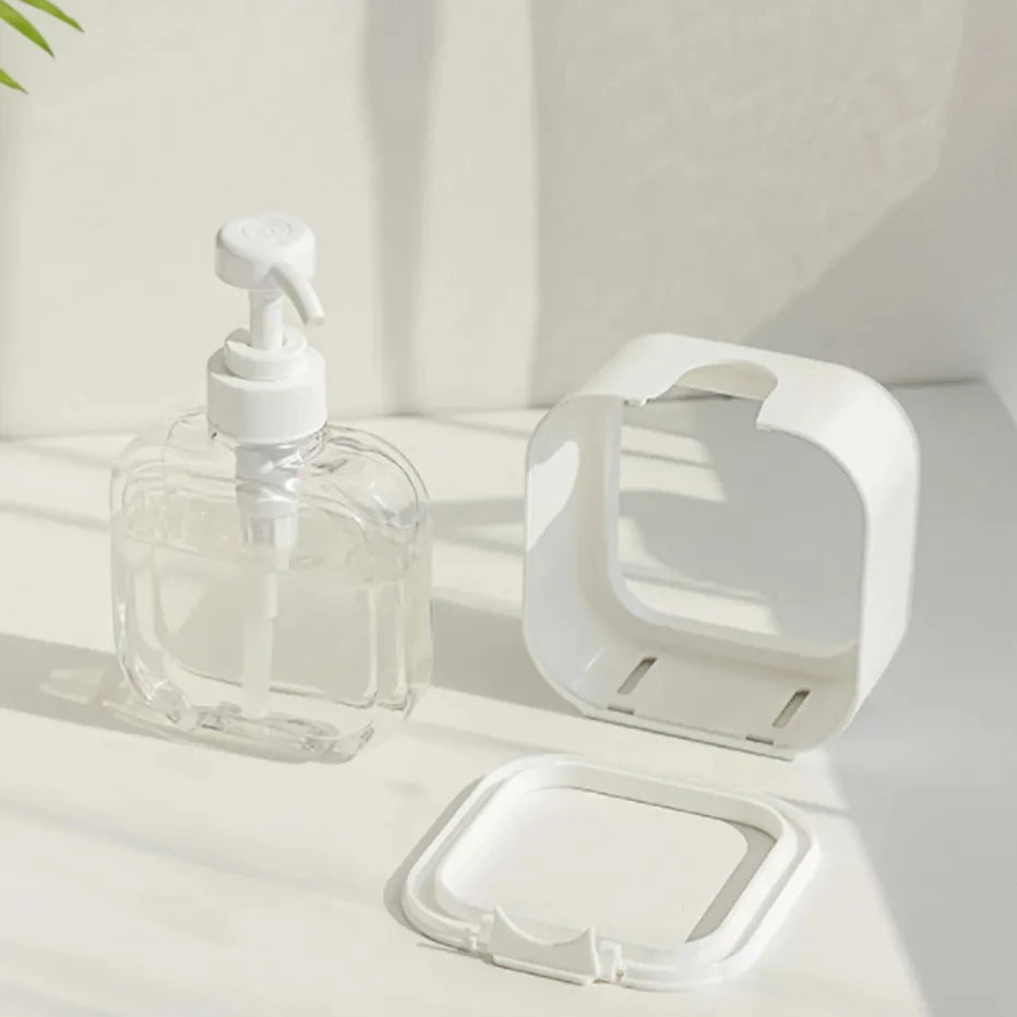 Distributeur De Savon Mural Transparent Avec Cadre Coloré
