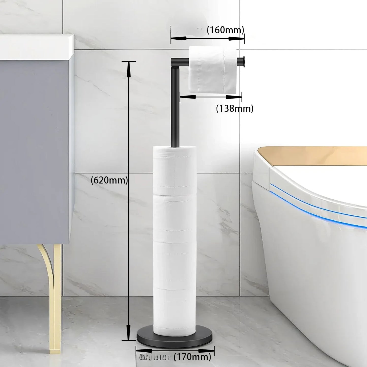 Porte Papier Toilette Sur Pied Design