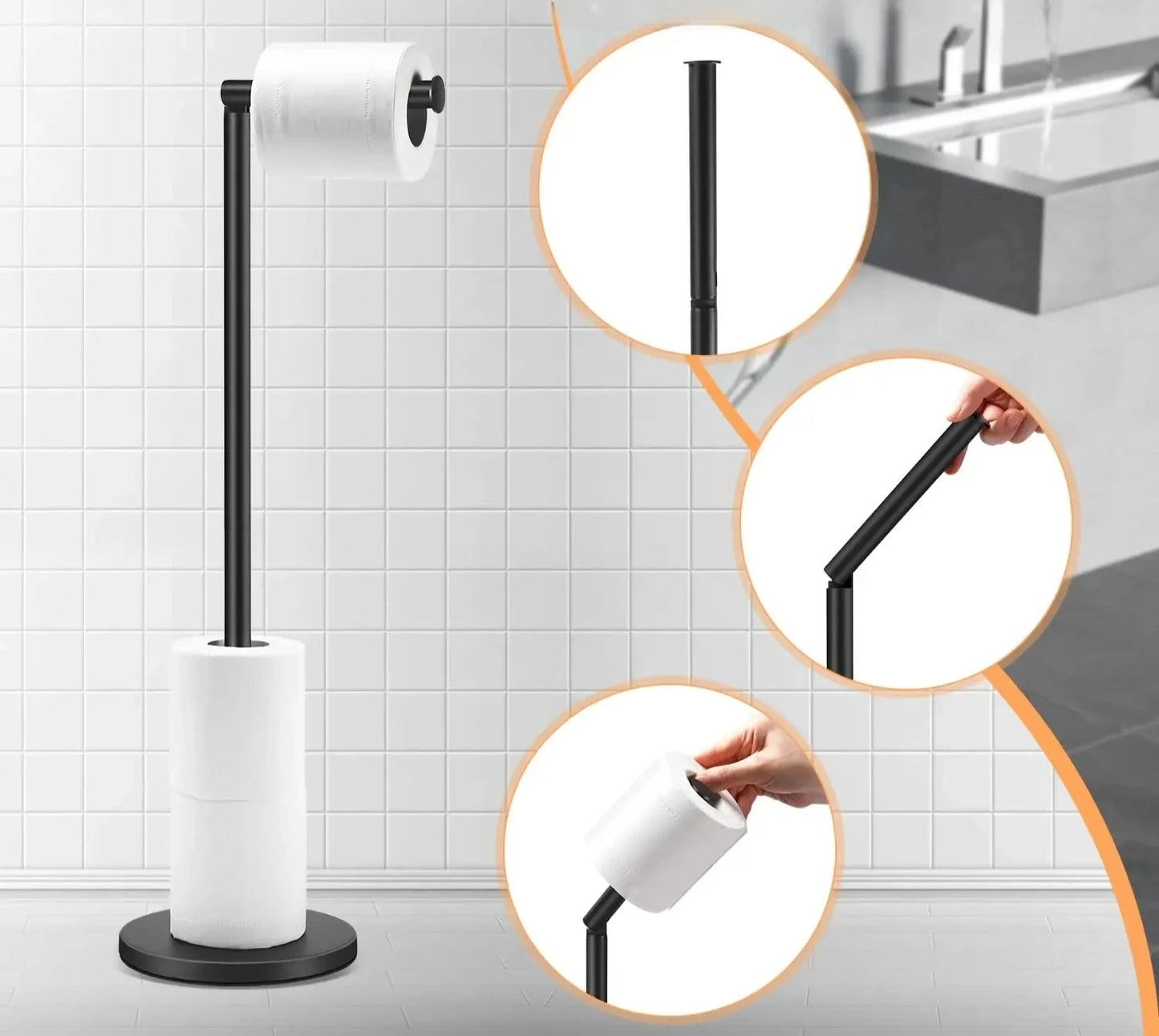 Porte Papier Toilette Sur Pied Design