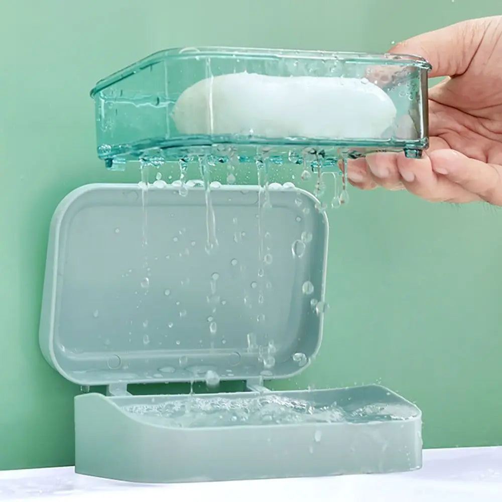 Porte Savon Avec Couvercle Transparent Design Hygiénique