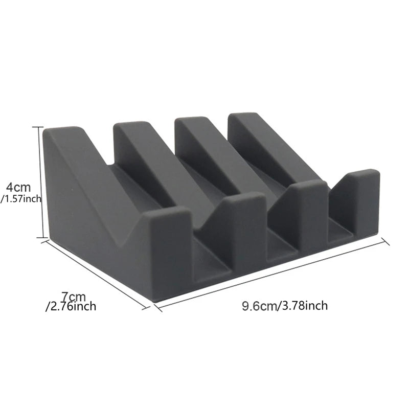 Porte-Savon Durable En Silicone Avec Design Rainuré