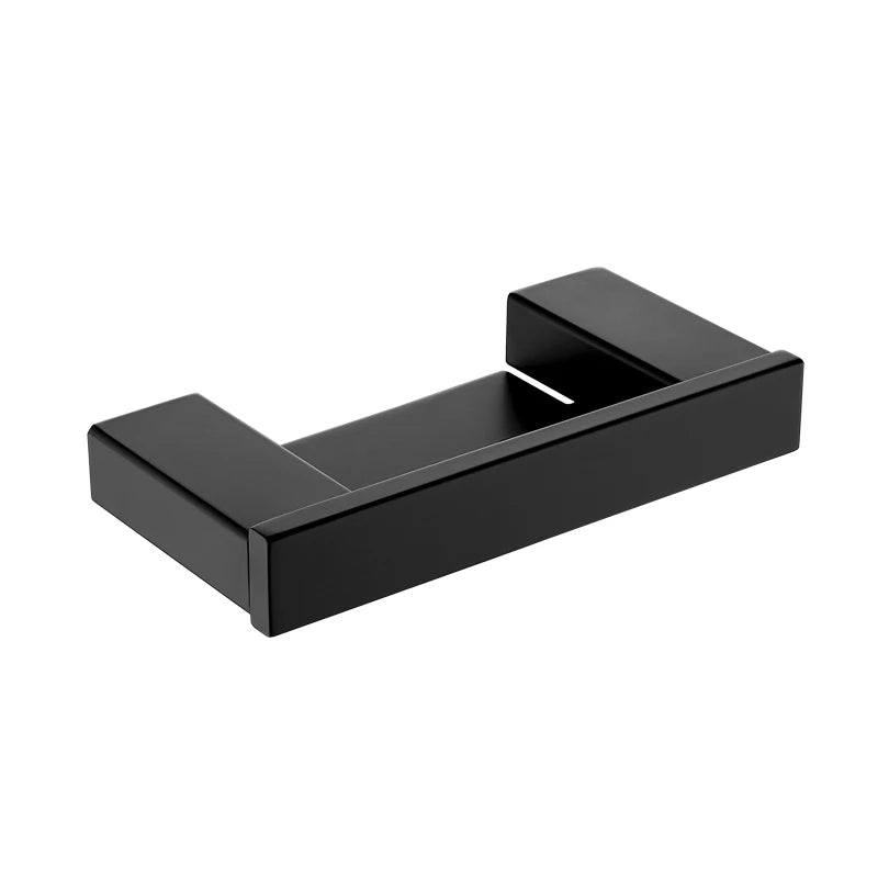 Porte-Savon Mural En Métal Noir Design Minimaliste