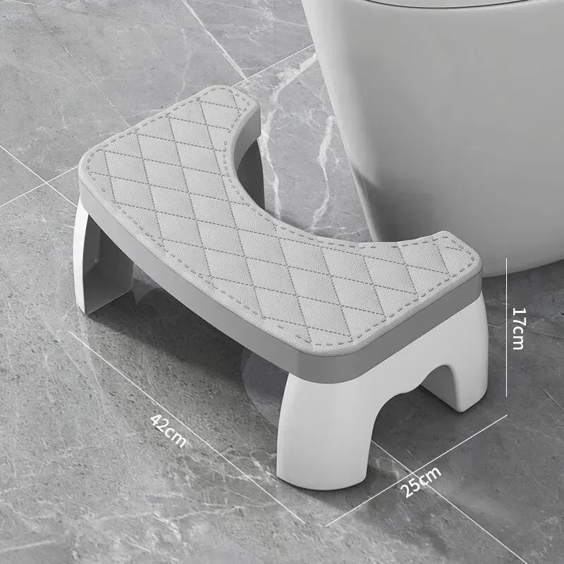 Tabouret Pour Toilette Réglable Ergonomique Avec Coussin Matelassé