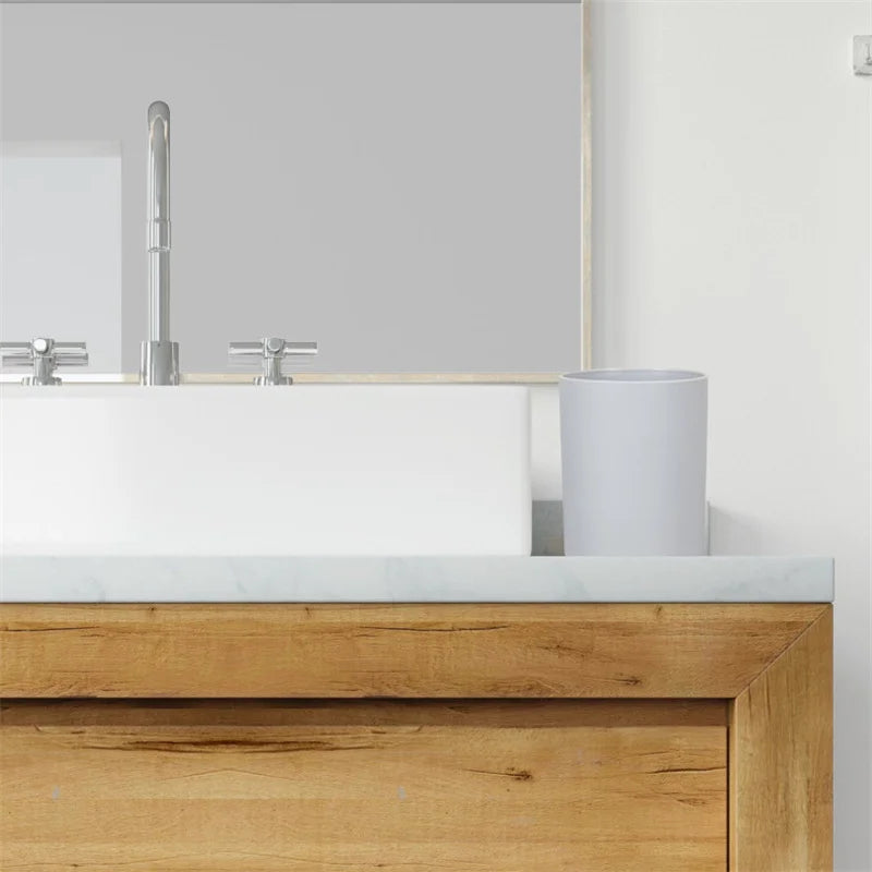 Kit Accessoires De Salle De Bain Gris Avec Bambou