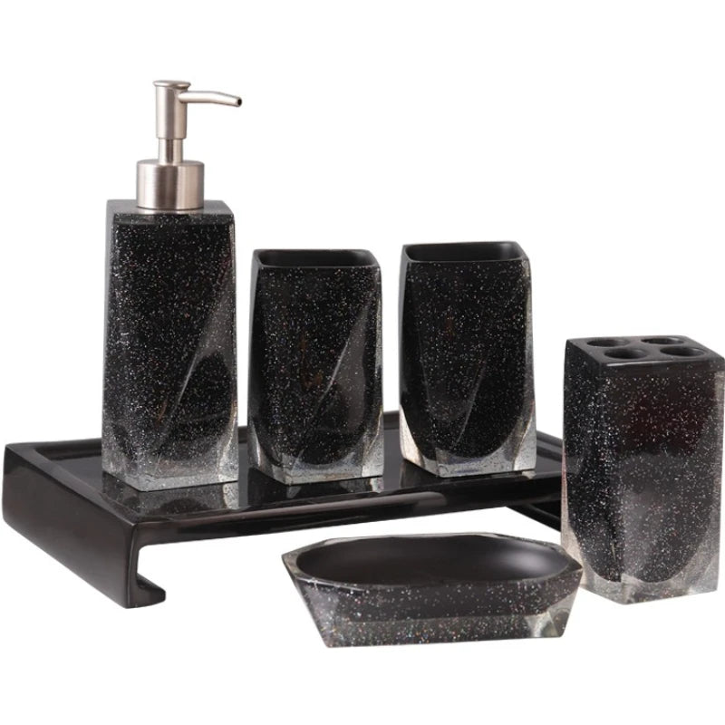 Kit Accessoires Salle de Bain Haut de Gamme Noir