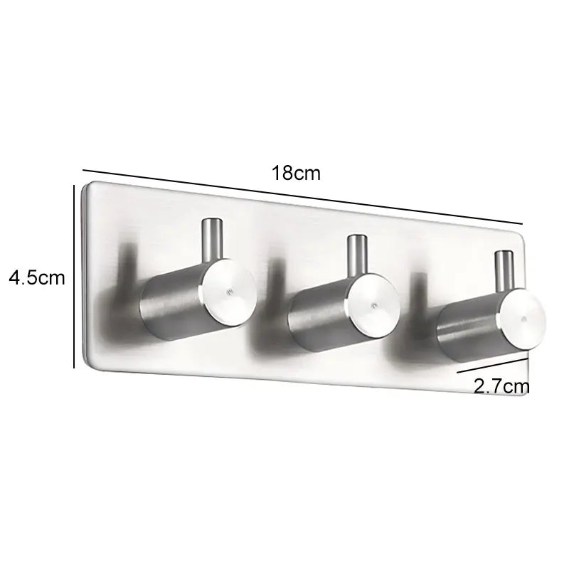 Porte-Manteaux Mural En Acier Inoxydable Autocollant