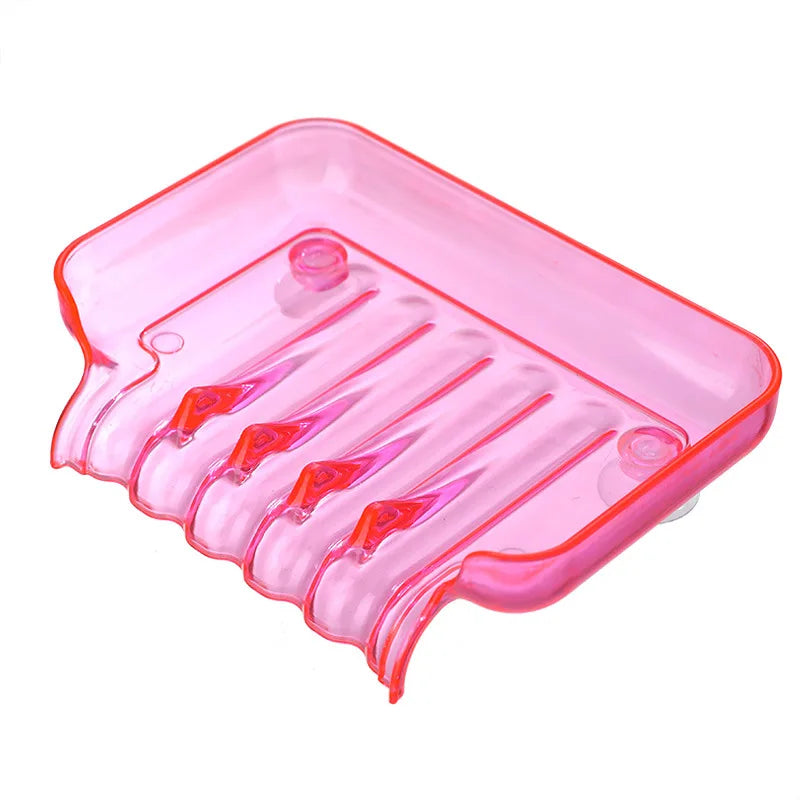 Porte-Savon Transparent Avec Ventouse Et Système De Drainage