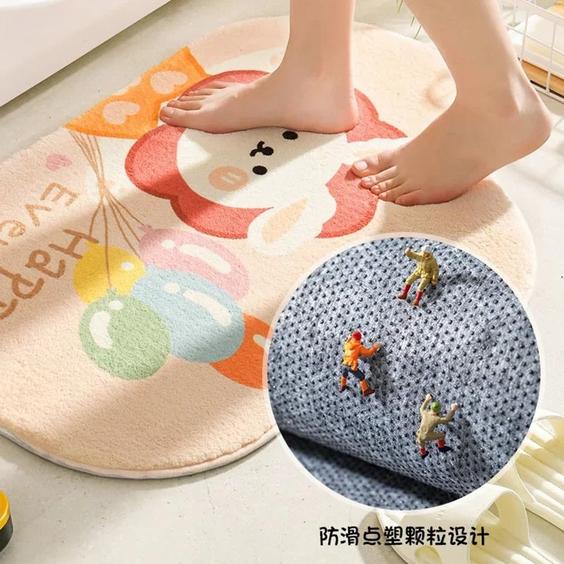 Tapis De Salle De Bain En Forme De Nuage Motifs Animaux