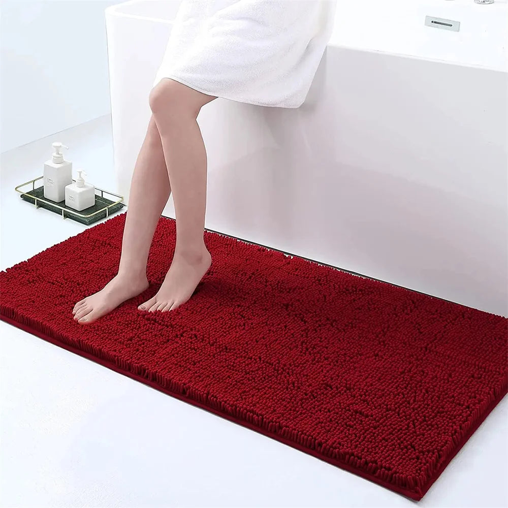 Tapis De Salle De Bain Ultra-Absorbant Antidérapant En Microfibre