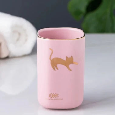 Kit Accessoires Salle de Bain en Céramique Rose