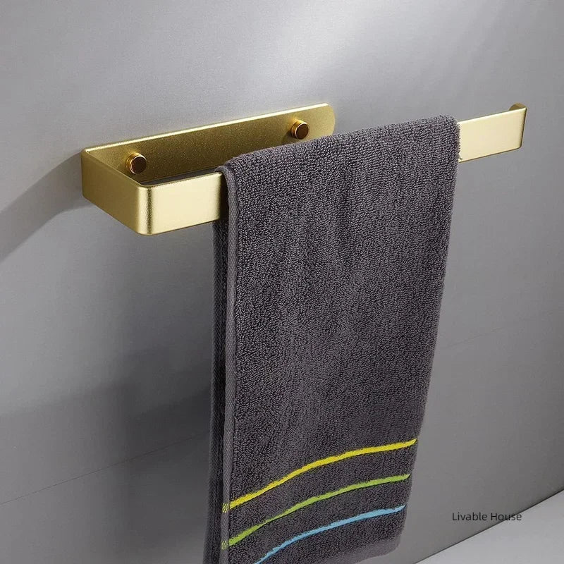 Porte-Serviettes Mural en Métal Pour Salle De Bain