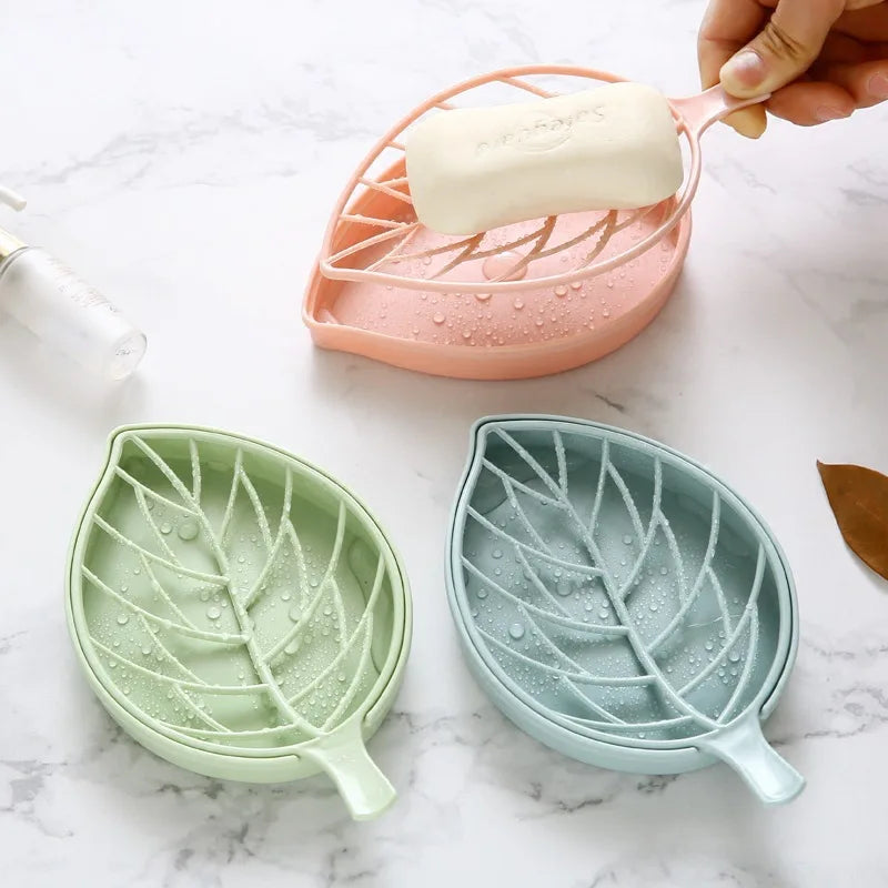 Porte-Savon En Forme De Feuille Avec Égouttoir