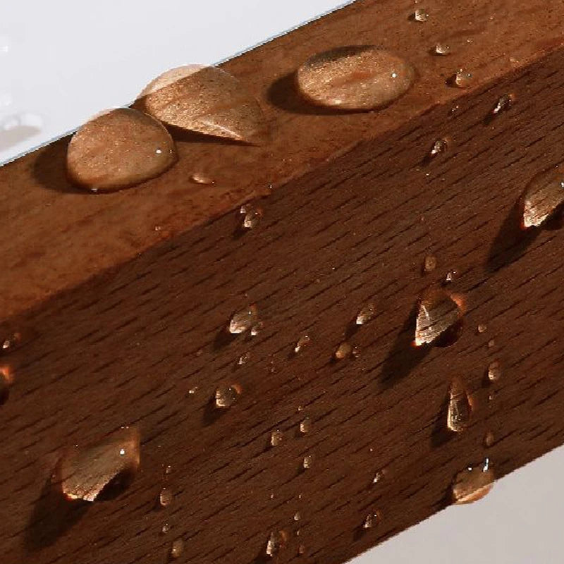 Porte-Serviette Anneau Noir Et Bois Design