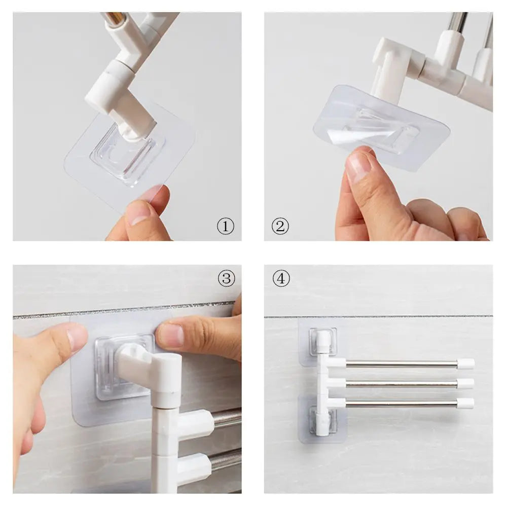 Porte-Serviettes Mural Pour Salle De Bain Rotatif