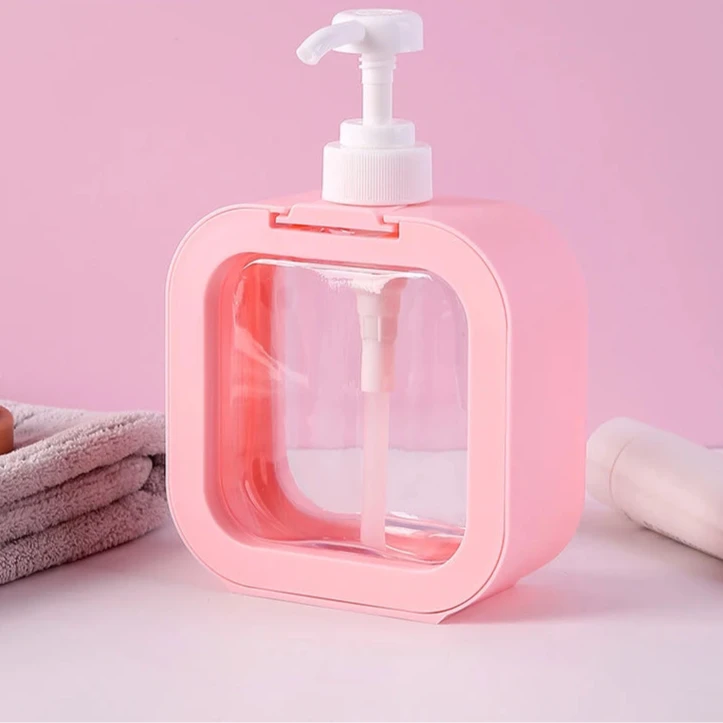 Distributeur De Savon Mural Transparent Avec Cadre Coloré